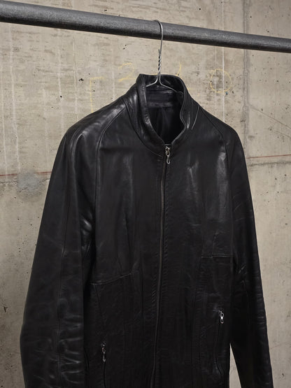 Julius_7 AW09 "7th Morning" Raglan Cow Leather Rider Jacket