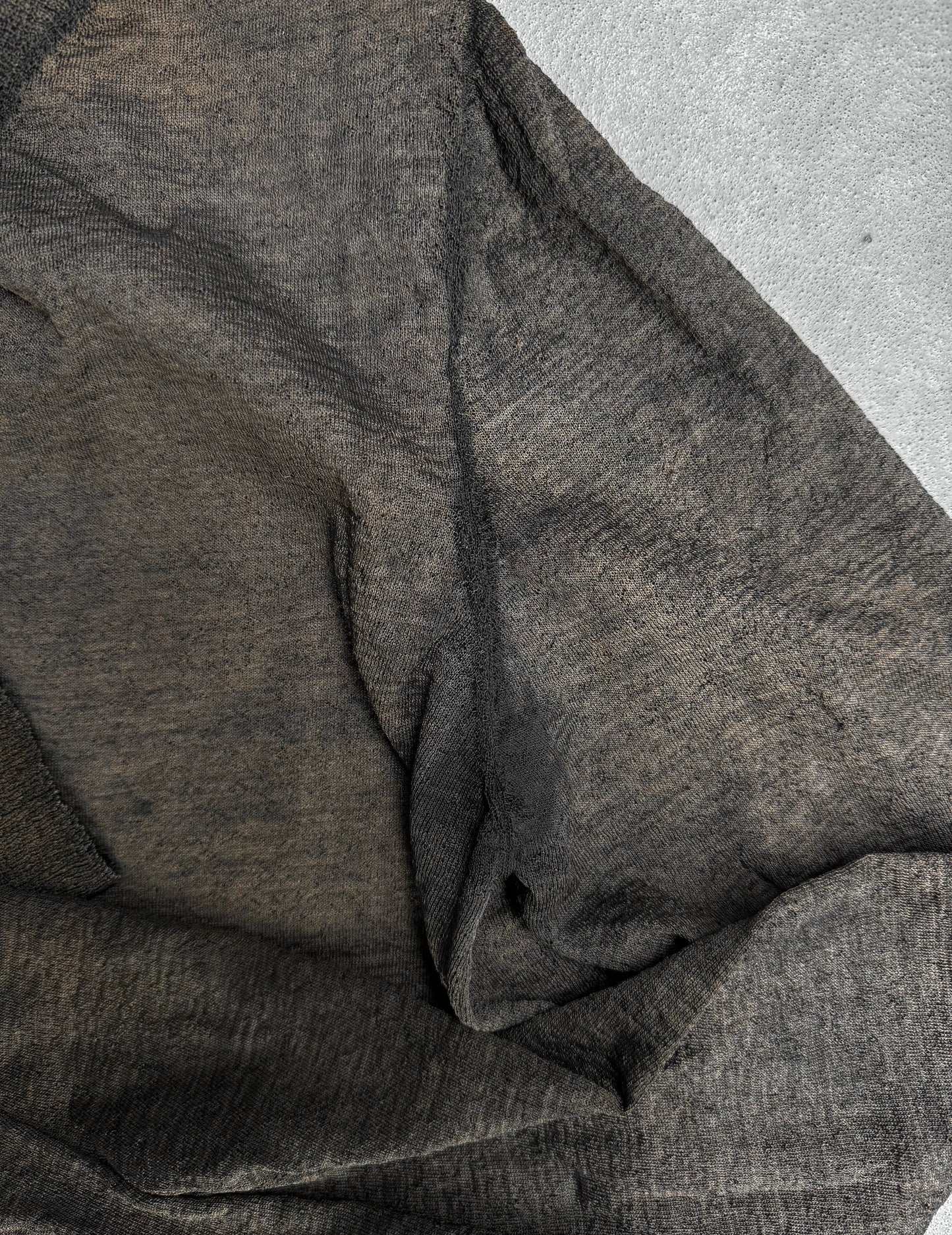 DEEPTI Collection °014-015 ‘K-034 999/925’ Oxidized .999 Silver Open Neck Knit Long-sleeves