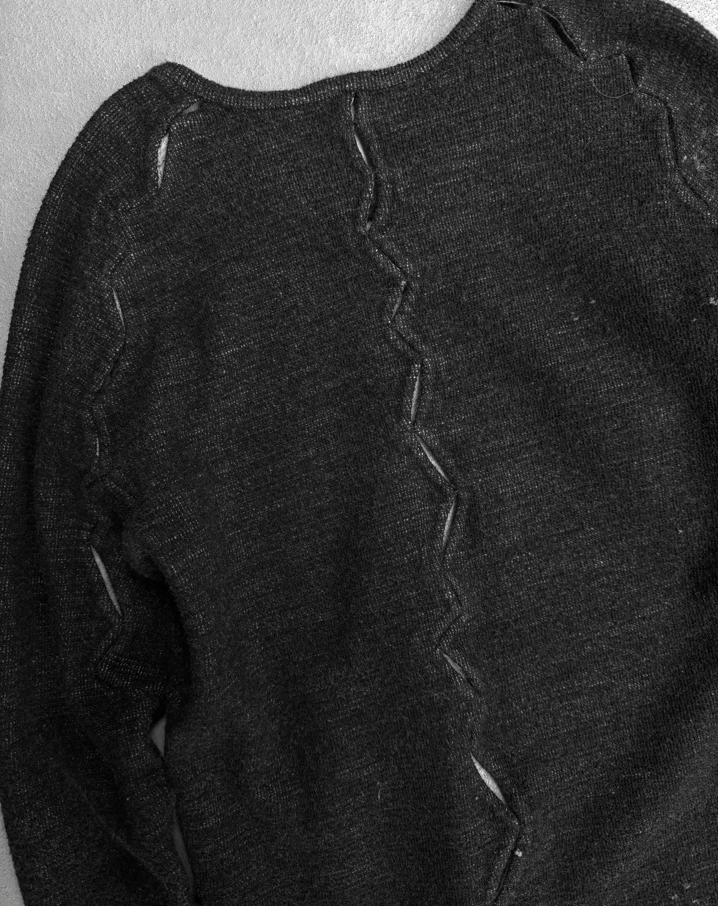 DEEPTI Collection °017-018 "Broken Formality" Crash Seam Reversible Knit Long-sleeves