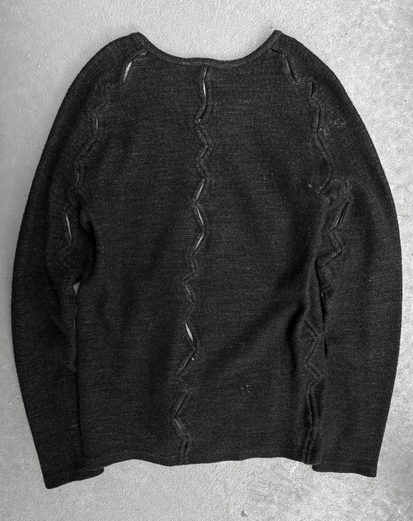 DEEPTI Collection °017-018 "Broken Formality" Crash Seam Reversible Knit Long-sleeves