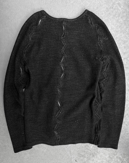 DEEPTI Collection °017-018 "Broken Formality" Crash Seam Reversible Knit Long-sleeves