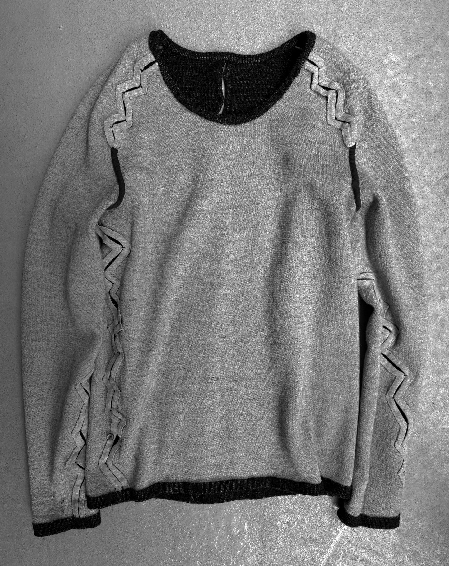 DEEPTI Collection °017-018 "Broken Formality" Crash Seam Reversible Knit Long-sleeves