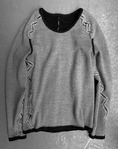 DEEPTI Collection °017-018 "Broken Formality" Crash Seam Reversible Knit Long-sleeves