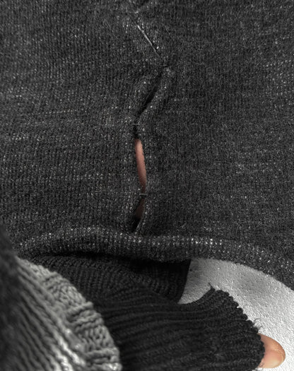 DEEPTI Collection °017-018 "Broken Formality" Crash Seam Reversible Knit Long-sleeves