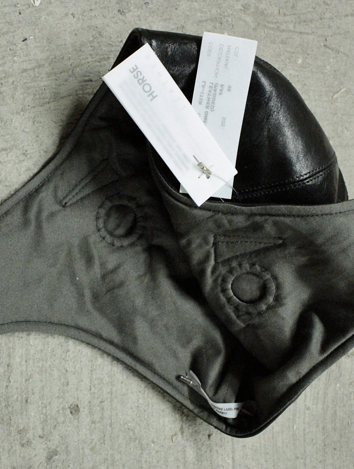 DEEPTI Collection °025-026 'LA–175R' Padded One-piece Horse Leather Aviator Hat