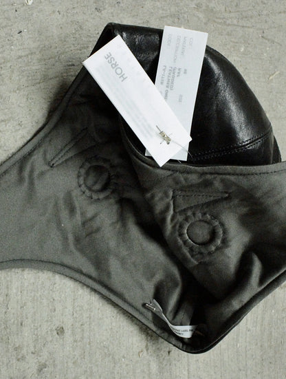 DEEPTI Collection °025-026 'LA–175R' Padded One-piece Horse Leather Aviator Hat