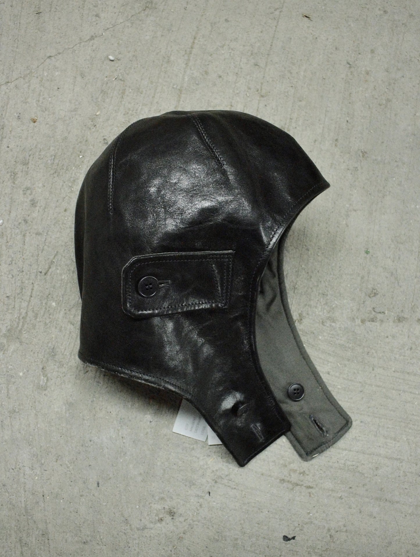 DEEPTI Collection °025-026 'LA–175R' Padded One-piece Horse Leather Aviator Hat