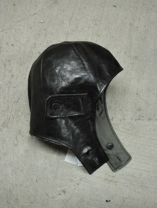 DEEPTI Collection °025-026 'LA–175R' Padded One-piece Horse Leather Aviator Hat