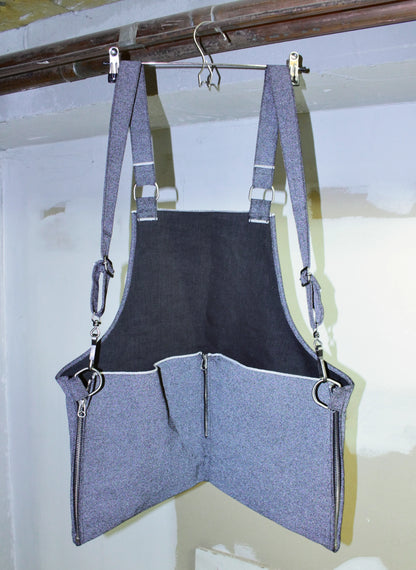 DEEPTI Collection °025-026 'V–154' Reflective Selvedge Denim Apron Vest