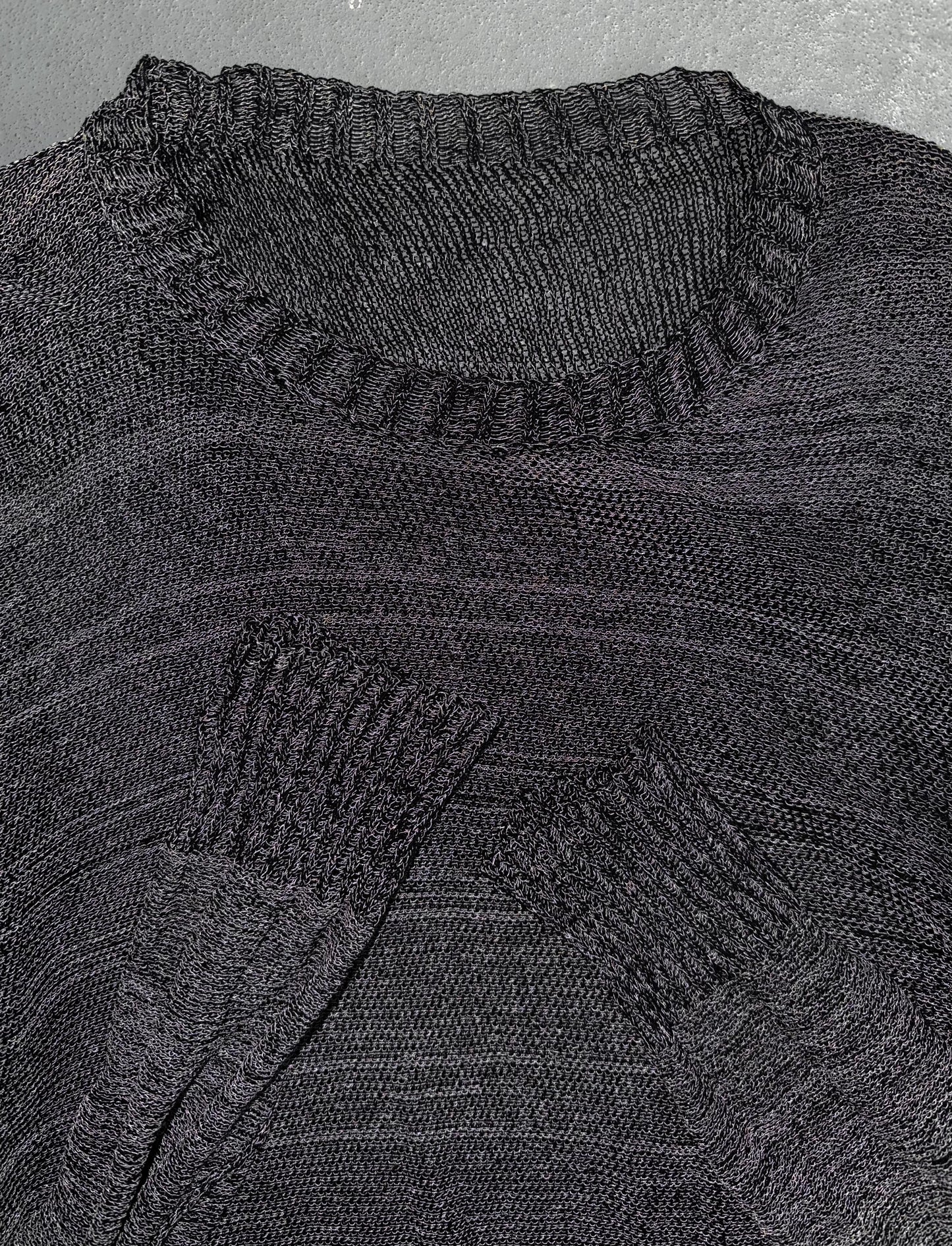DEEPTI Collection °022-023 'K-164 LUX/96L' Reflective Black Knit Sweater