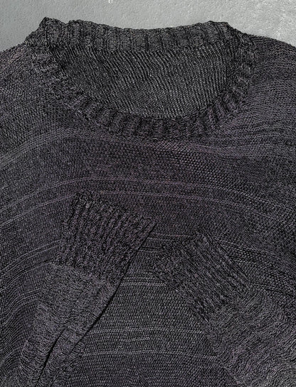 DEEPTI Collection °022-023 'K-164 LUX/96L' Reflective Black Knit Sweater