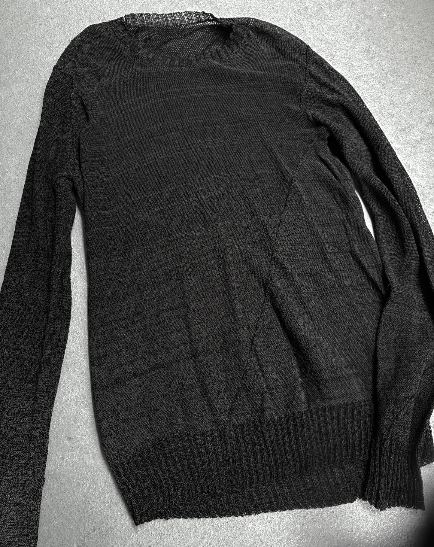 DEEPTI Collection °022-023 'K-164 LUX/96L' Reflective Black Knit Sweater