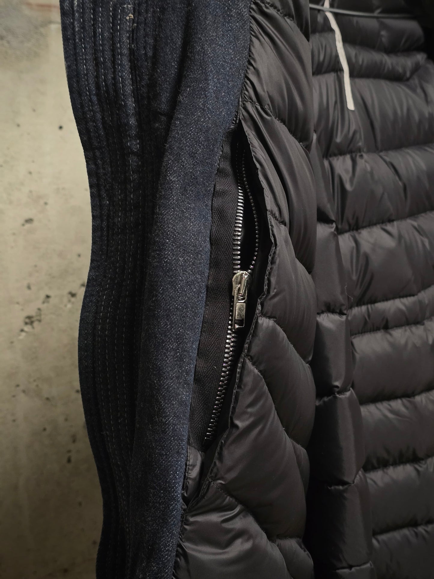 Rick Owens AW23 "LUXOR" PEARL ACID DEGRADE Jumbo Peter Flight Padded Denim Jacket