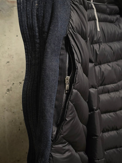 Rick Owens AW23 "LUXOR" PEARL ACID DEGRADE Jumbo Peter Flight Padded Denim Jacket
