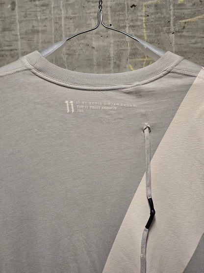 11 by Boris Bidjan Saberi AW21 'TS5' Light Grey League Stripe T-shirt