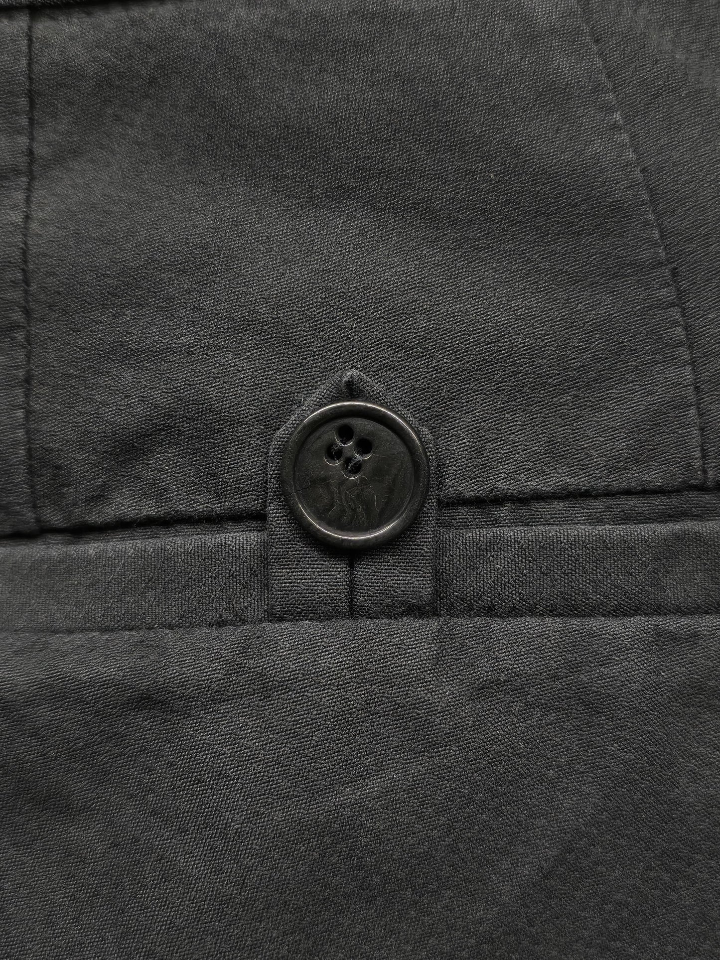 Carol Christian Poell SS06 'PM/2104 RIGHT/10' Yellow Overlock Stitch Classic Trousers detail | DRIEW GARMENTS