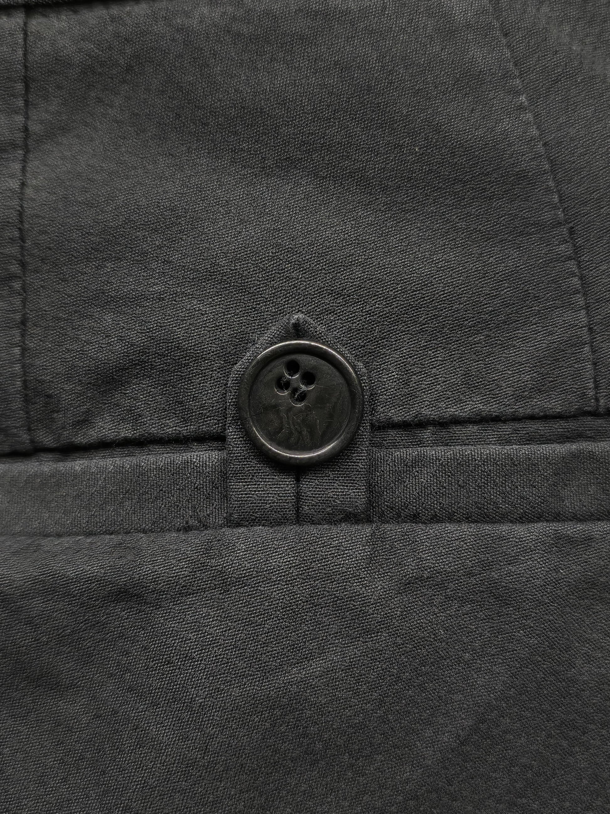 Carol Christian Poell SS06 'PM/2104 RIGHT/10' Yellow Overlock Stitch Classic Trousers detail | DRIEW GARMENTS