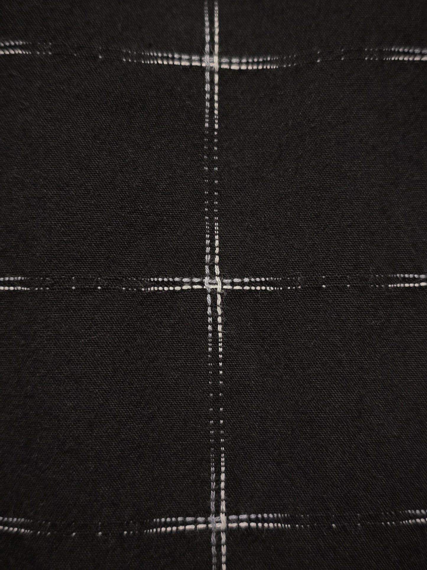 Carol Christian Poell 00s Threaded Check Pattern Black Short Sleeve Button-Up Shirt
