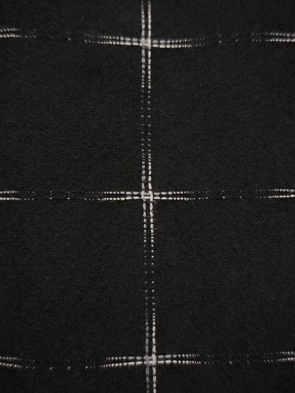 Carol Christian Poell 00s Threaded Check Pattern Black Short Sleeve Button-Up Shirt