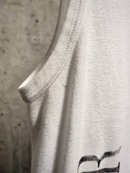 Ann Demeulemeester SS18 "FOREVER 02 KIDS" White Graphic Rib Knit Tank Top