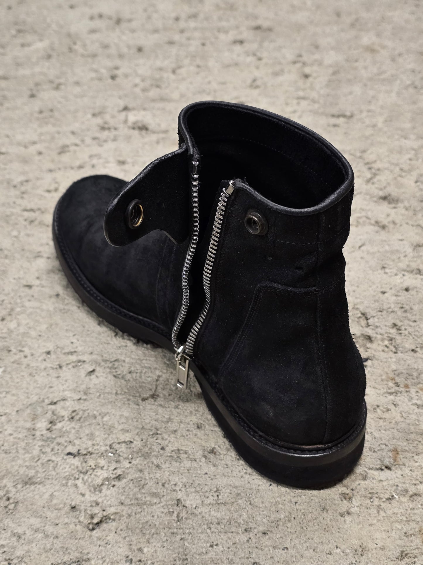 Rick Owens SS17 "WALRUS" Goodyear Flex Reverse Cow Leather Creeper Boots