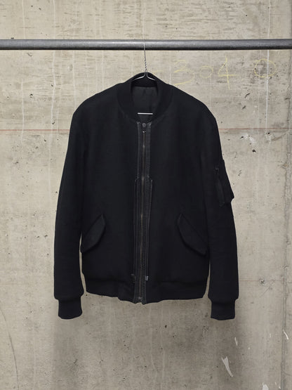 Number (N)ine Wool AW06 "NOIR" Four Leaf Clover Patch Double Layered Bomber Blazer