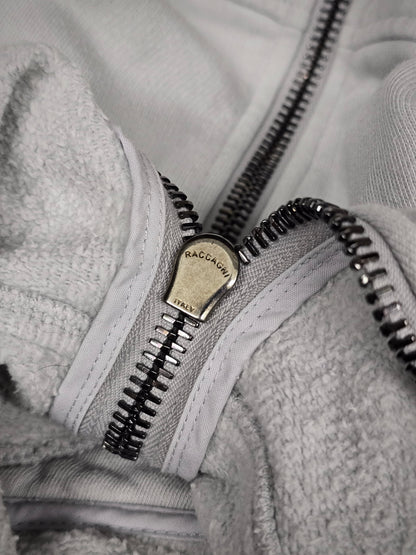 Gareth Pugh SS14 Light Grey Cotton Fleece Gimp Hoodie