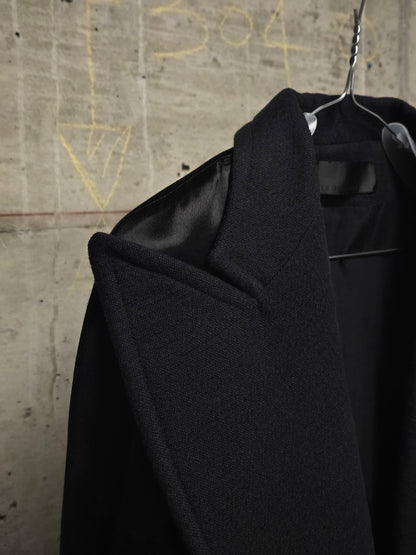 Haider Ackermann 2010s Wide Peak Lapel Open Front Tuxedo Coat