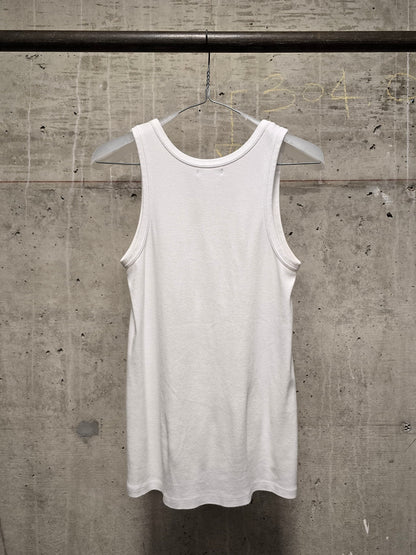 Ann Demeulemeester SS18 "FOREVER 02 KIDS" White Graphic Rib Knit Tank Top