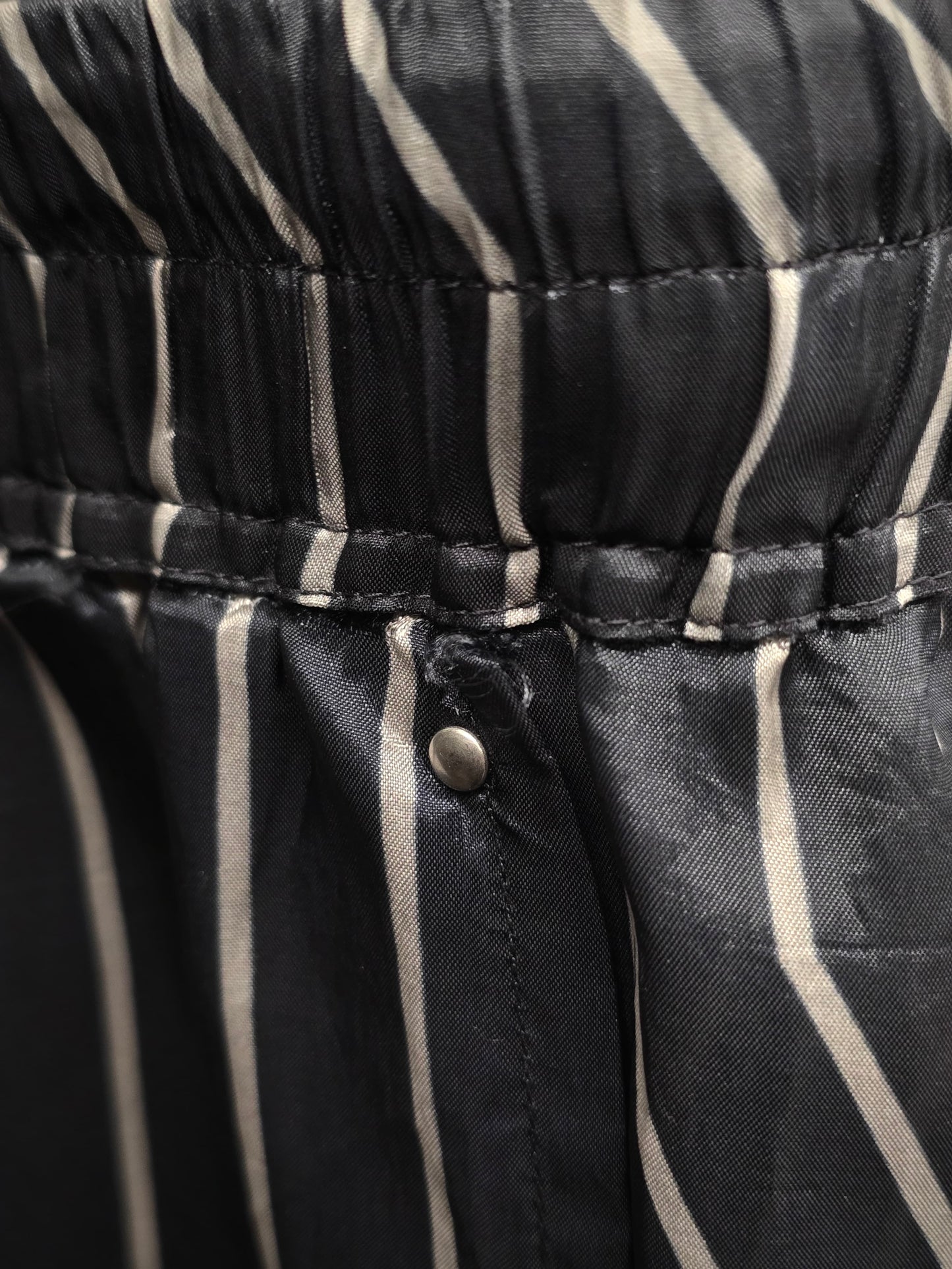Rick Owens SS23 "EDFU" BLACK PEARL Striped Bela Boxers Shorts