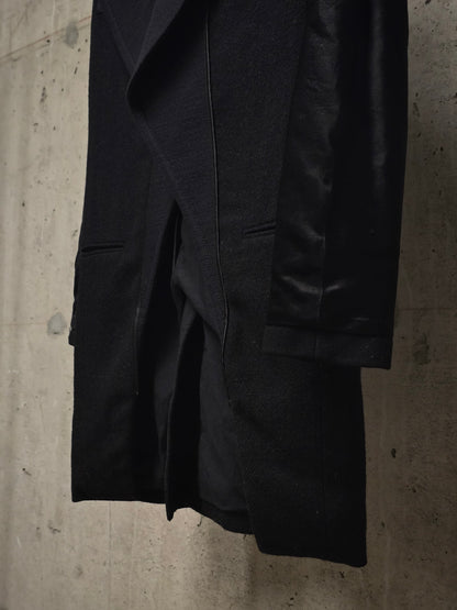 Haider Ackermann 2010s Wide Peak Lapel Open Front Tuxedo Coat