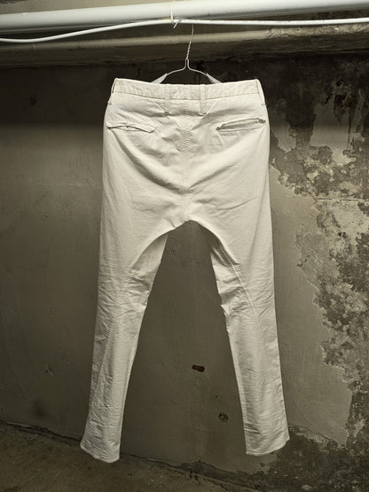 Carol Christian Poell 'PM/2671OD-IN BETWEEN/2' Object-dyed Visible Meltlock Front Zip Trousers detail | DRIEW GARMENTS