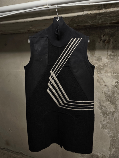 Rick Owens AW15 "SPHINX" Geopatch Mock Neck Tunic