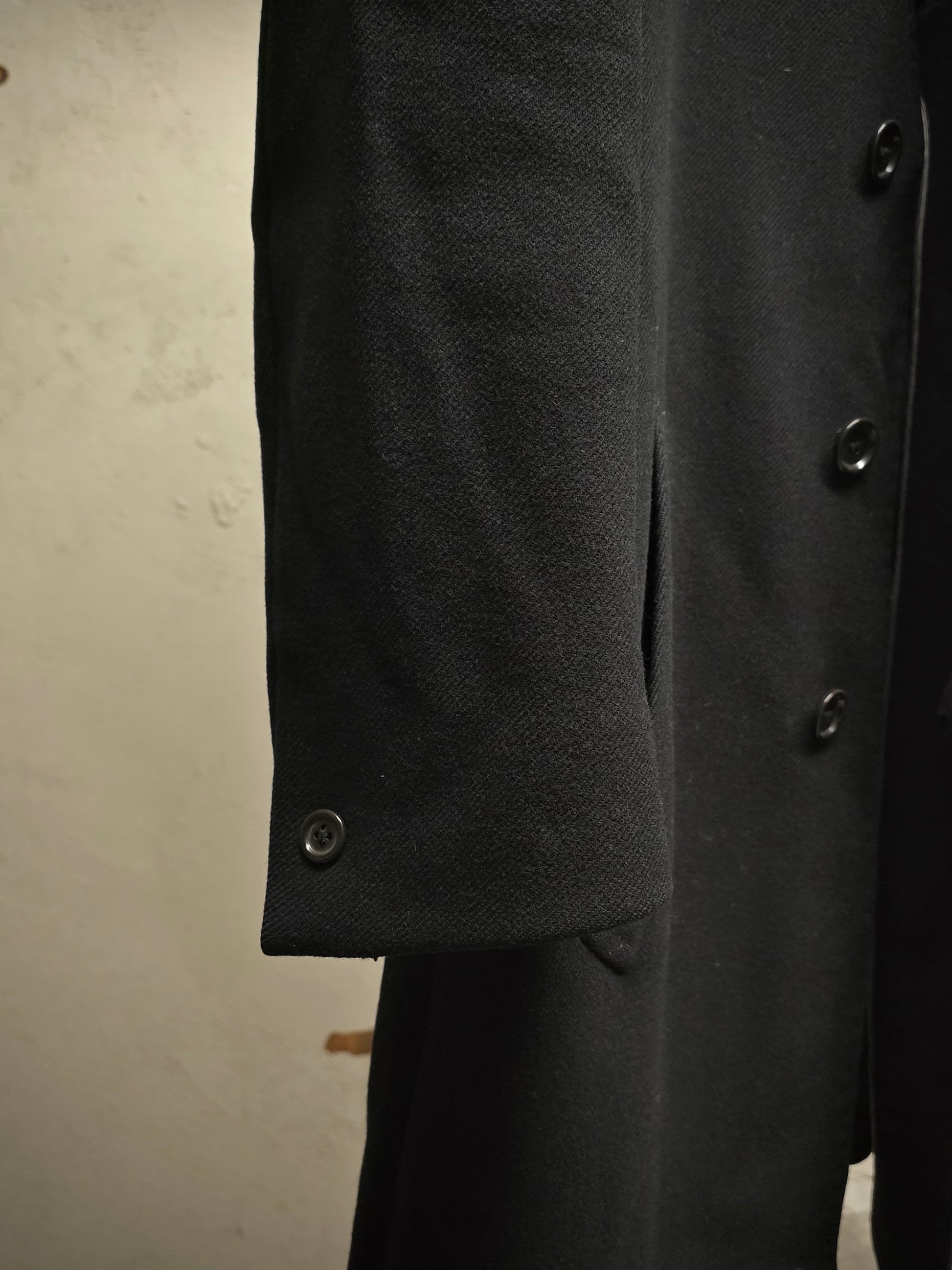 Carol Christian Poell AW01-02 "Public Freedom" High Neck Wool Coat detail | DRIEW GARMENTS