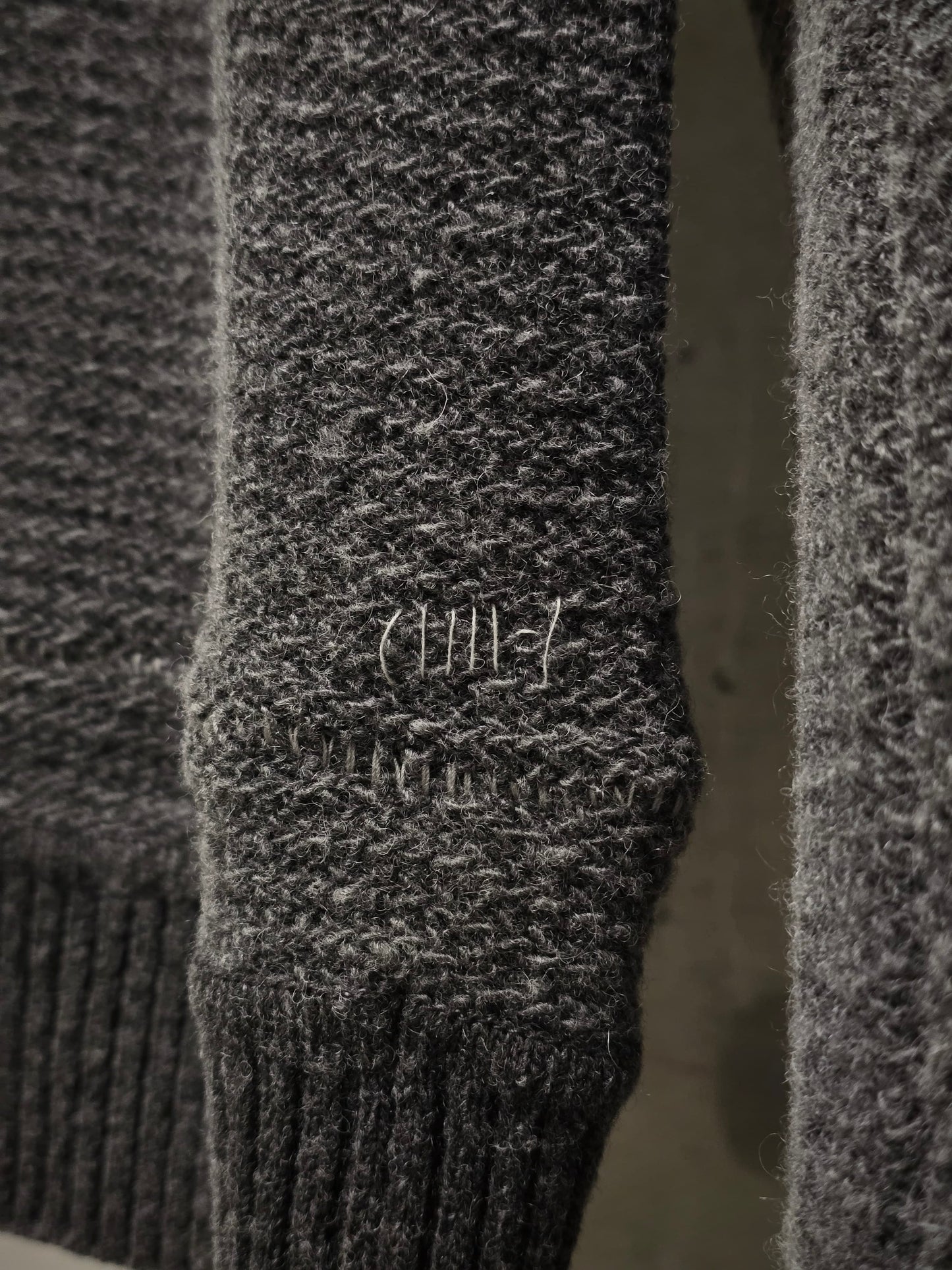 Taichi Murakami AW16-17 Grey Wool Ramie Knit Sweater