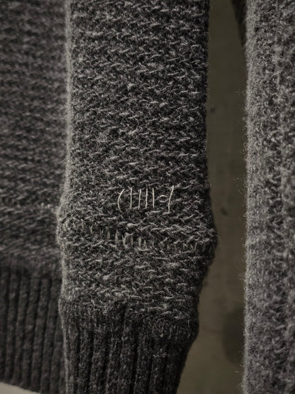 Taichi Murakami AW16-17 Grey Wool Ramie Knit Sweater