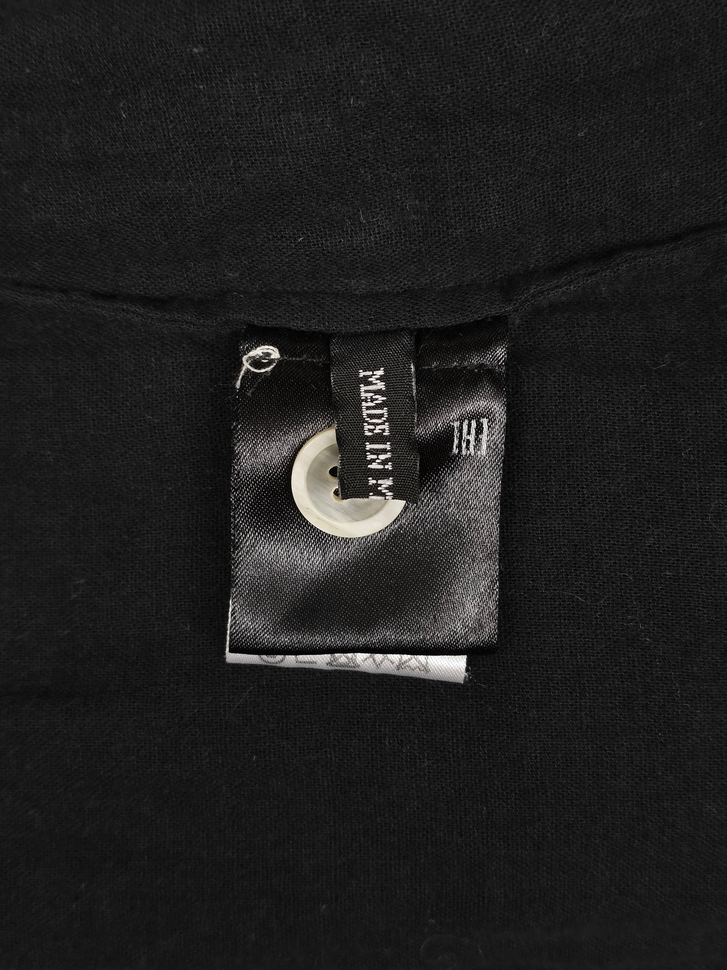 Ann Demeulemeester SS20 Multi Button Black Cotton Robe