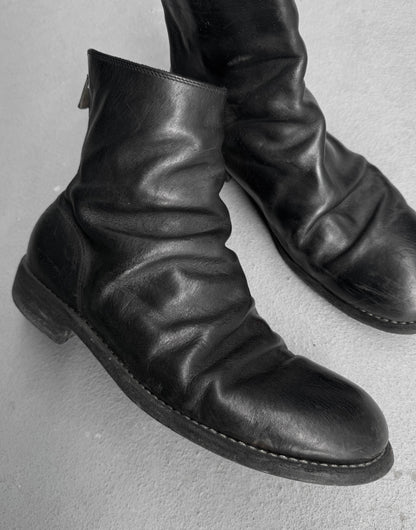 GUIDI 'B986' Horse Leather Short Back Zip Boots