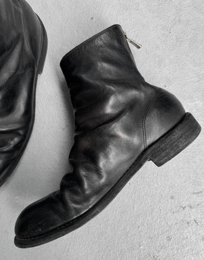 GUIDI 'B986' Horse Leather Short Back Zip Boots