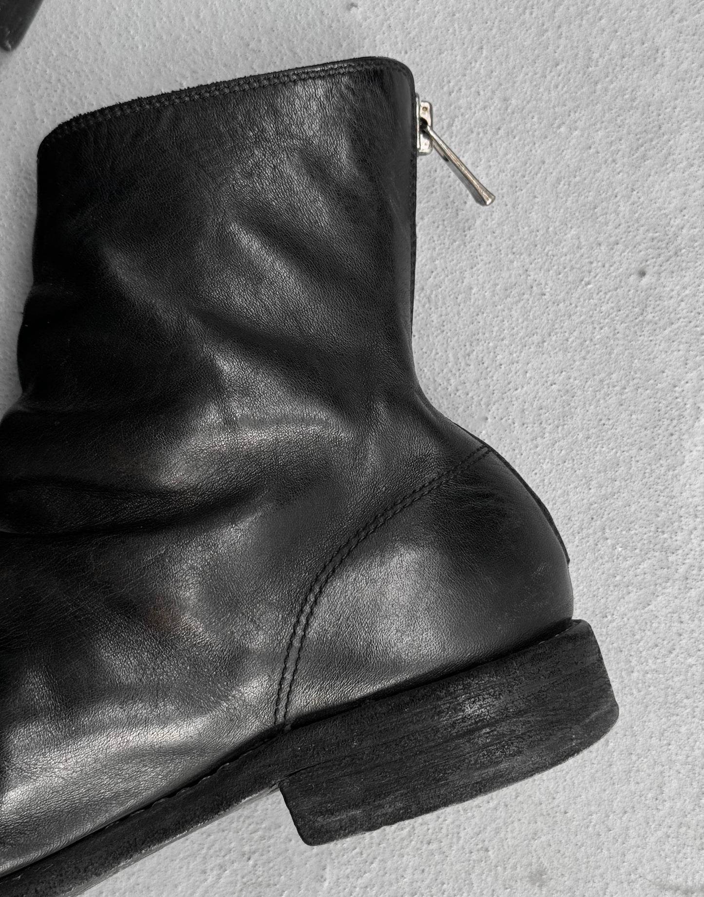 GUIDI 'B986' Horse Leather Short Back Zip Boots