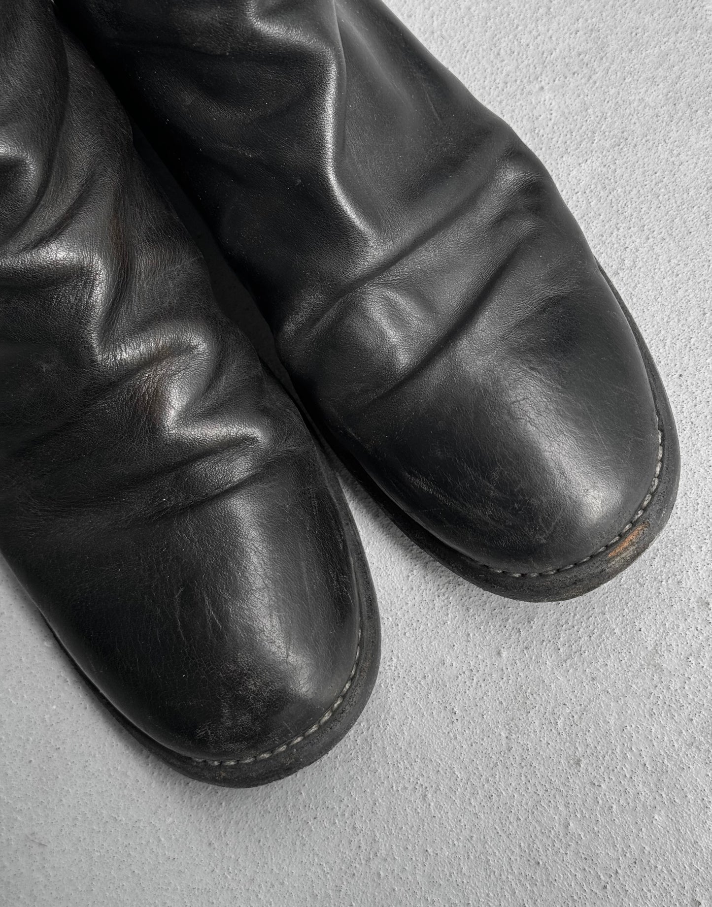 GUIDI 'B986' Horse Leather Short Back Zip Boots