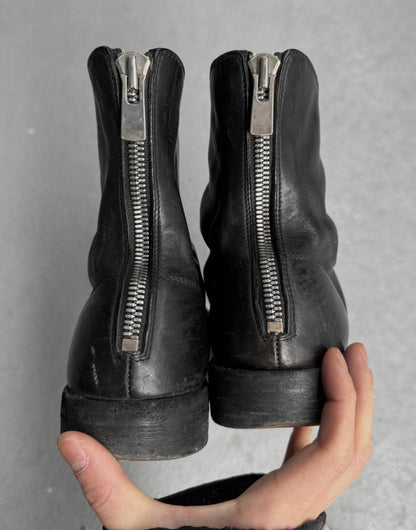 GUIDI 'B986' Horse Leather Short Back Zip Boots