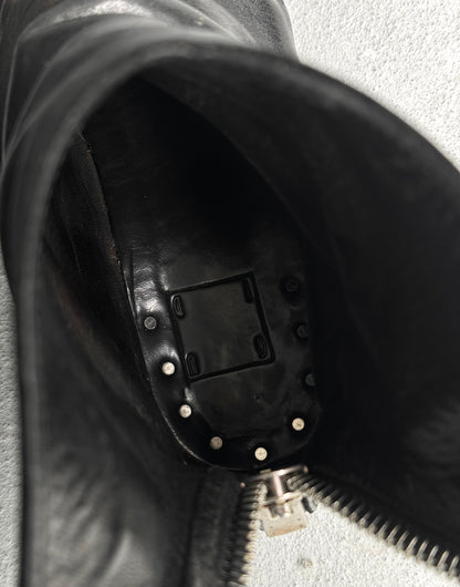 GUIDI 'B986' Horse Leather Short Back Zip Boots