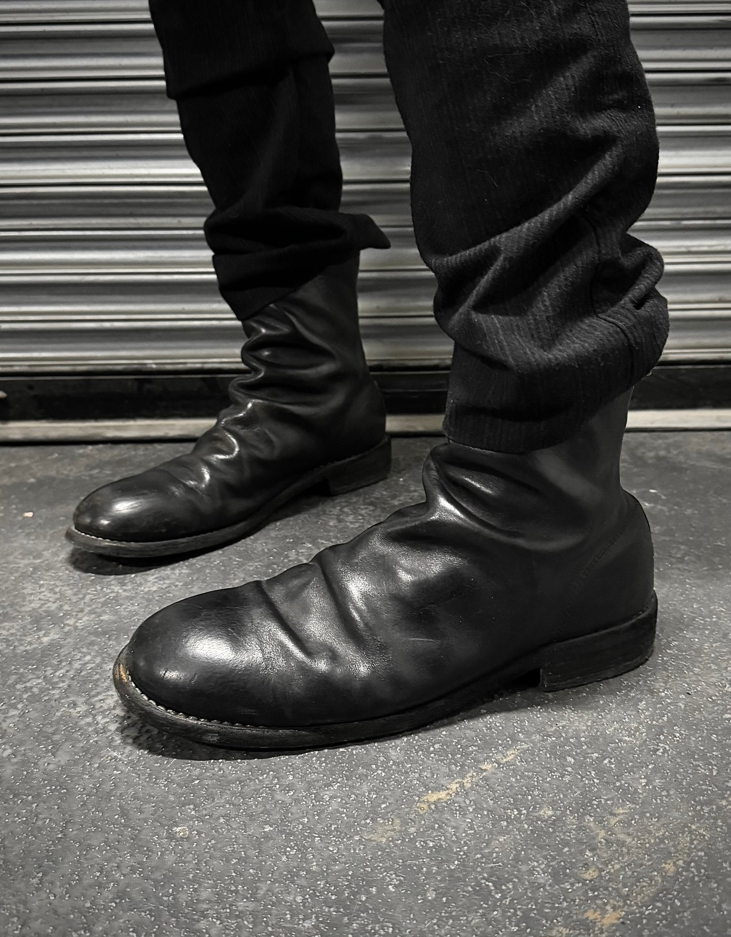 GUIDI 'B986' Horse Leather Short Back Zip Boots