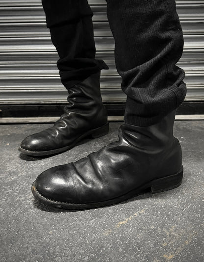 GUIDI 'B986' Horse Leather Short Back Zip Boots
