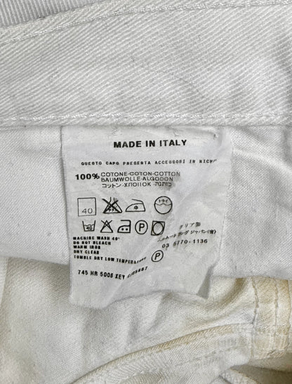 Label on a garment indicating 'Made in Italy' and other details.