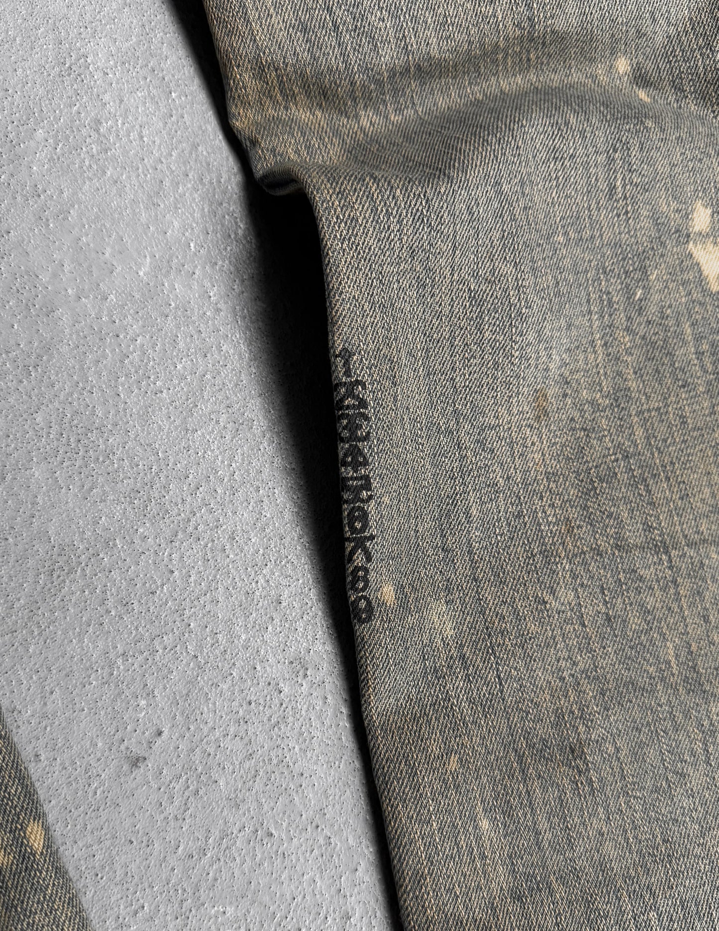 IfSixWasNine Early 00s 'No. MUDMAX/BCM 351 DK' Distressed Blue Denim