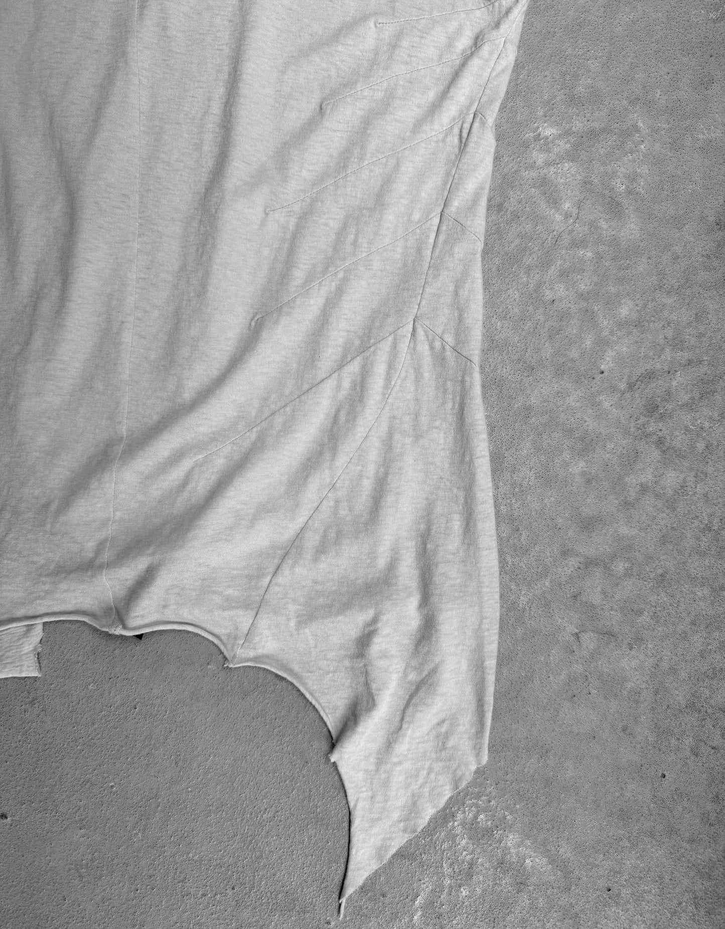 IfSixWasNine 'No. BONE-2/TK/M' Asymmetrical Raw Hem Cut Tank Top