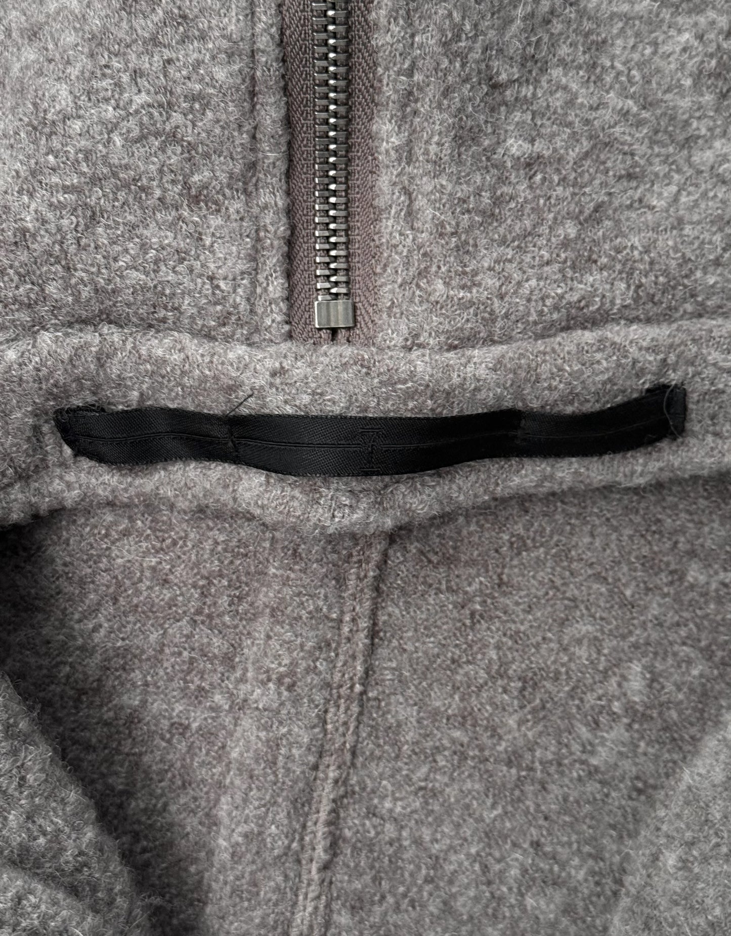 Julius_7 AW16-17 "beast;" Asymmetrical Zip ‘Exploder’ Hood Jersey Jacket
