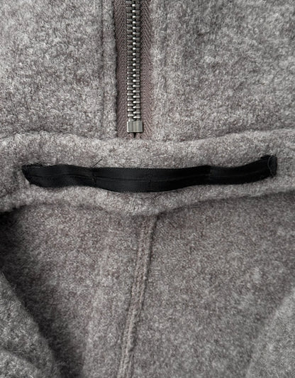 Julius_7 AW16-17 "beast;" Asymmetrical Zip ‘Exploder’ Hood Jersey Jacket